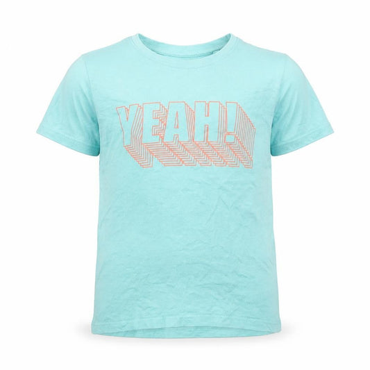 Primark Boys Blue  100% Cotton Basic T-Shirt Size 5-6 Years Round Neck Pullover