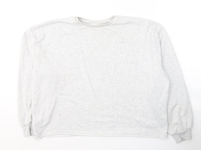 ASOS Womens Grey  Cotton Pullover Sweatshirt Size 12  Pullover