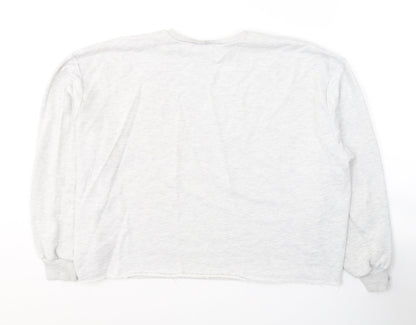 ASOS Womens Grey  Cotton Pullover Sweatshirt Size 12  Pullover
