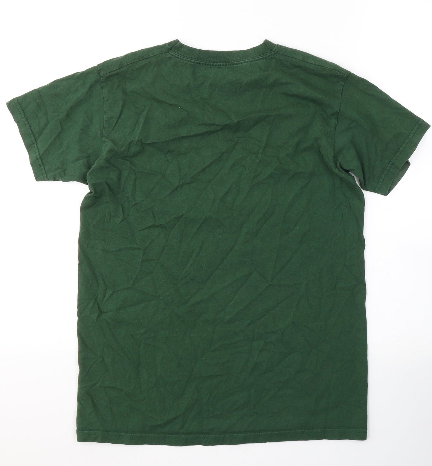 Daisy Street Womens Green  Cotton Basic T-Shirt Size 6 Round Neck - Atlanta