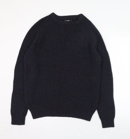 Dunnes Mens Blue Round Neck  Acrylic Pullover Jumper Size M