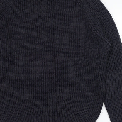 Dunnes Mens Blue Round Neck  Acrylic Pullover Jumper Size M