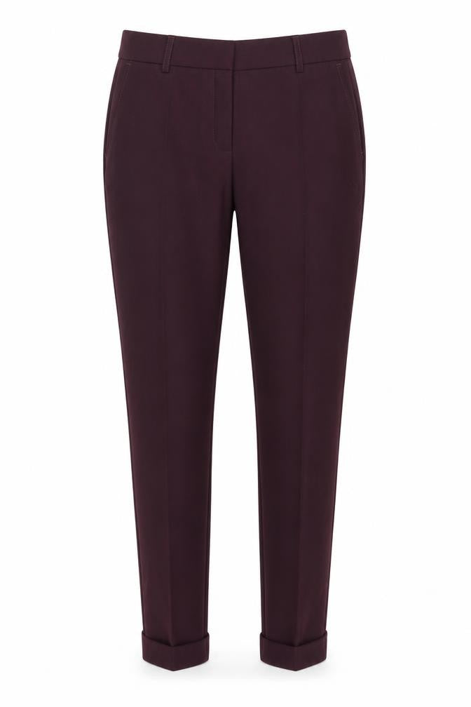 Karen By Simonsen Womens Purple  Polyester Trousers  Size 34 L27 in Regular Zip