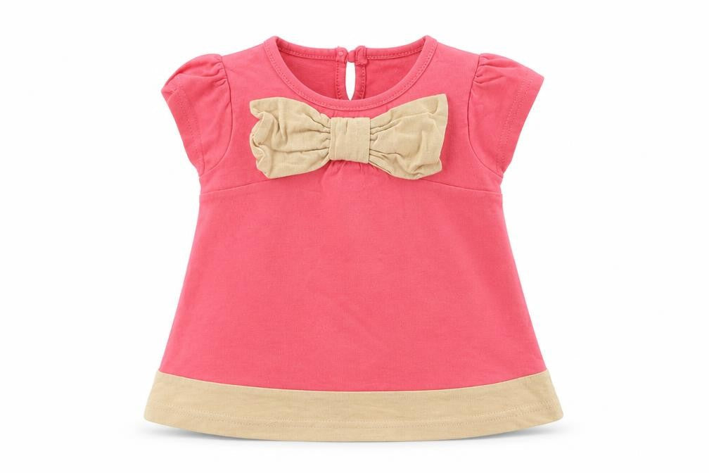 NEXT Baby Pink  Cotton Basic Blouse Size 6-9 Months Crew Neck Button