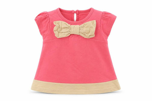 Next Baby Pink  Cotton Basic Blouse Size 6-9 Months Crew Neck Button