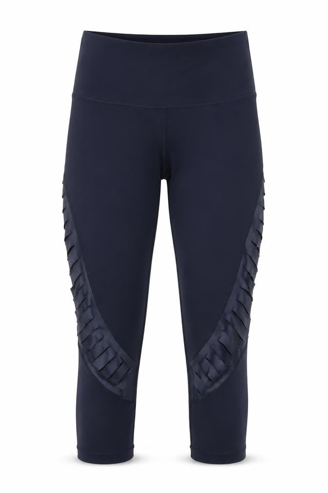 90 Degree Womens Blue  Polyester Cropped Leggings Size S L22 in Regular