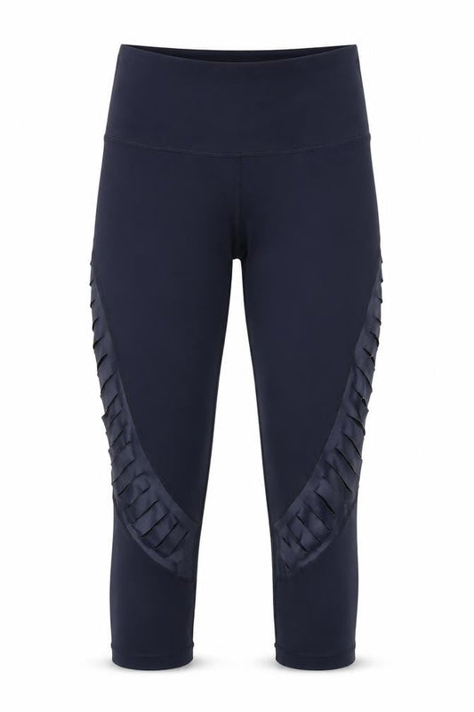 90 Degree Womens Blue  Polyester Cropped Leggings Size S L22 in Regular