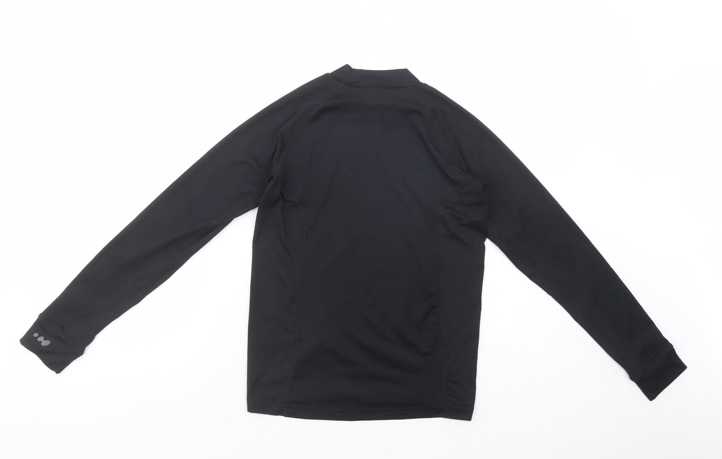 Wed'ze Girls Black  Polyester Pullover Polo Size 12 Years Mock Neck Pullover