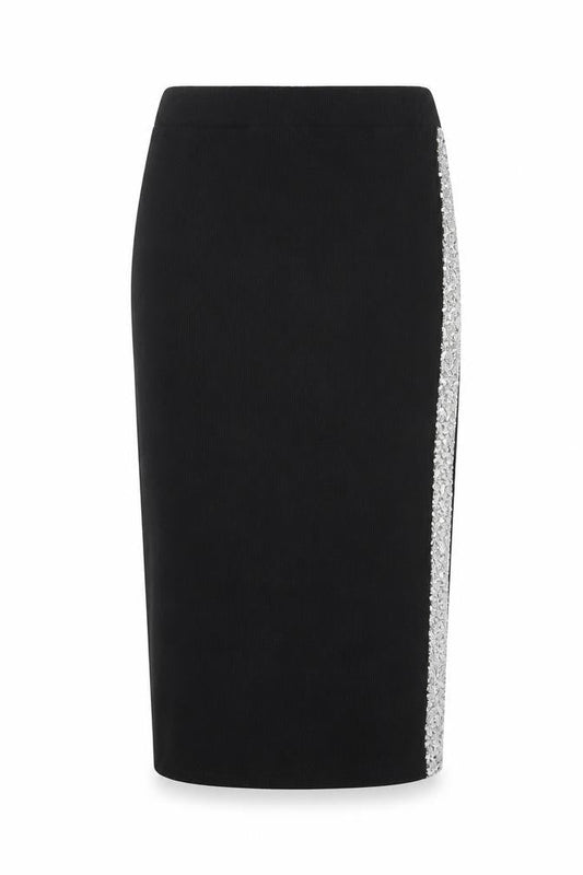 Voga Poland Womens Black  Cotton Straight & Pencil Skirt Size 12