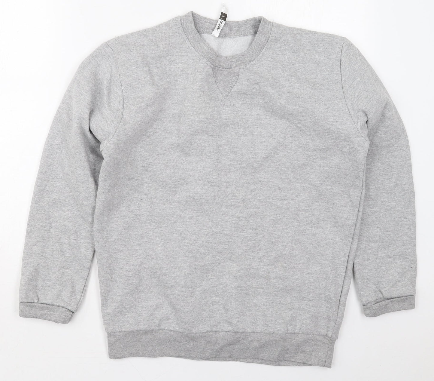 Pep&co Mens Grey  Cotton Pullover Sweatshirt Size S