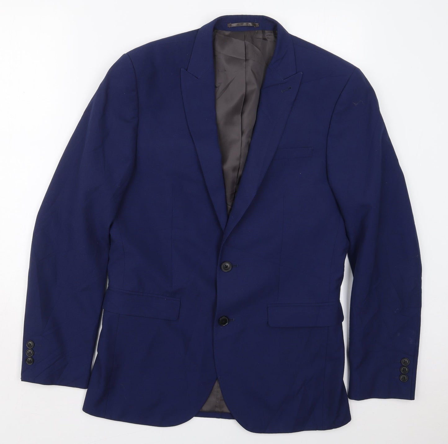 NEXT Mens Blue  Polyester Jacket Suit Jacket Size 38