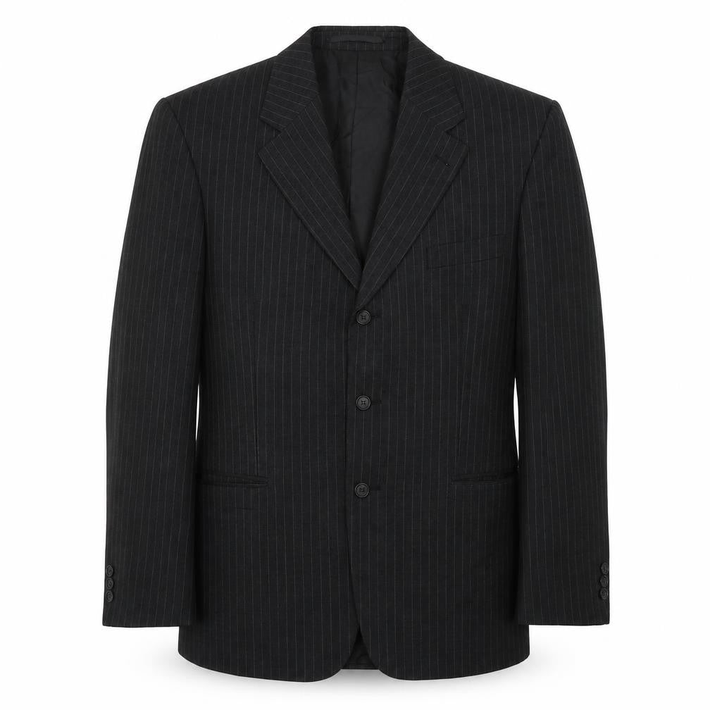 C&A Mens Grey Striped Wool Jacket Suit Jacket Size 42