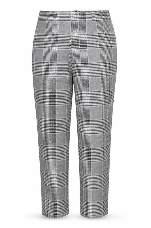 Parisian Womens Grey Herringbone Polyester Trousers  Size 12 L28 in Regular Zip