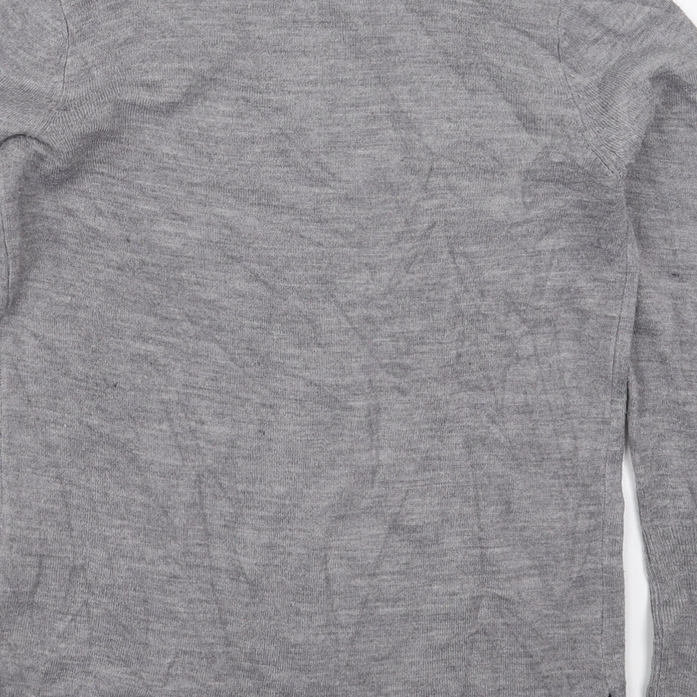 Primark Womens Grey Crew Neck  Acrylic Pullover Jumper Size 6