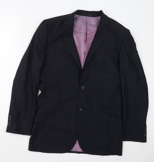 Butler & Webb Mens Blue  Wool Jacket Suit Jacket Size 38