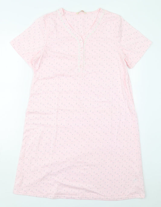 Matalan Womens Pink Floral Polyester Top Dress Size 12