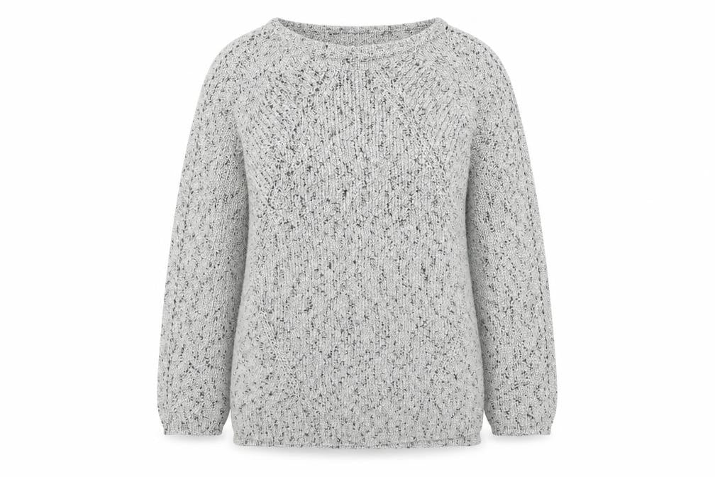 Betty Jackson. Black Womens Grey Round Neck  Acrylic Pullover Jumper Size 10