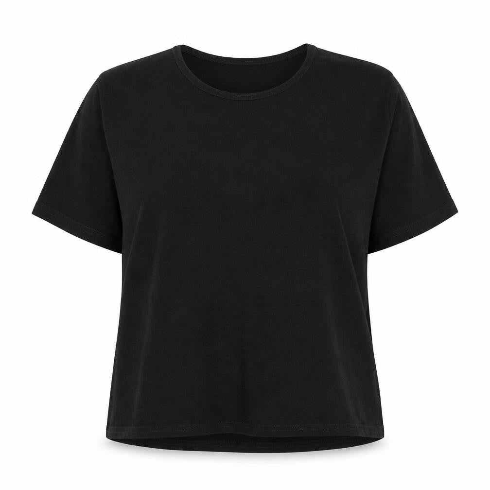 Essential Womens Black  Polyester Jersey Blouse Size 16 Round Neck