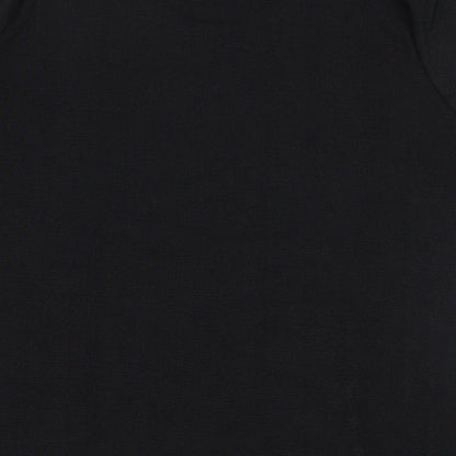 Essentials Womens Black  Polyester Jersey Blouse Size 16 Round Neck
