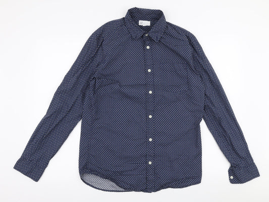 Gap Mens Blue  Cotton  Button-Up Size S Collared Button