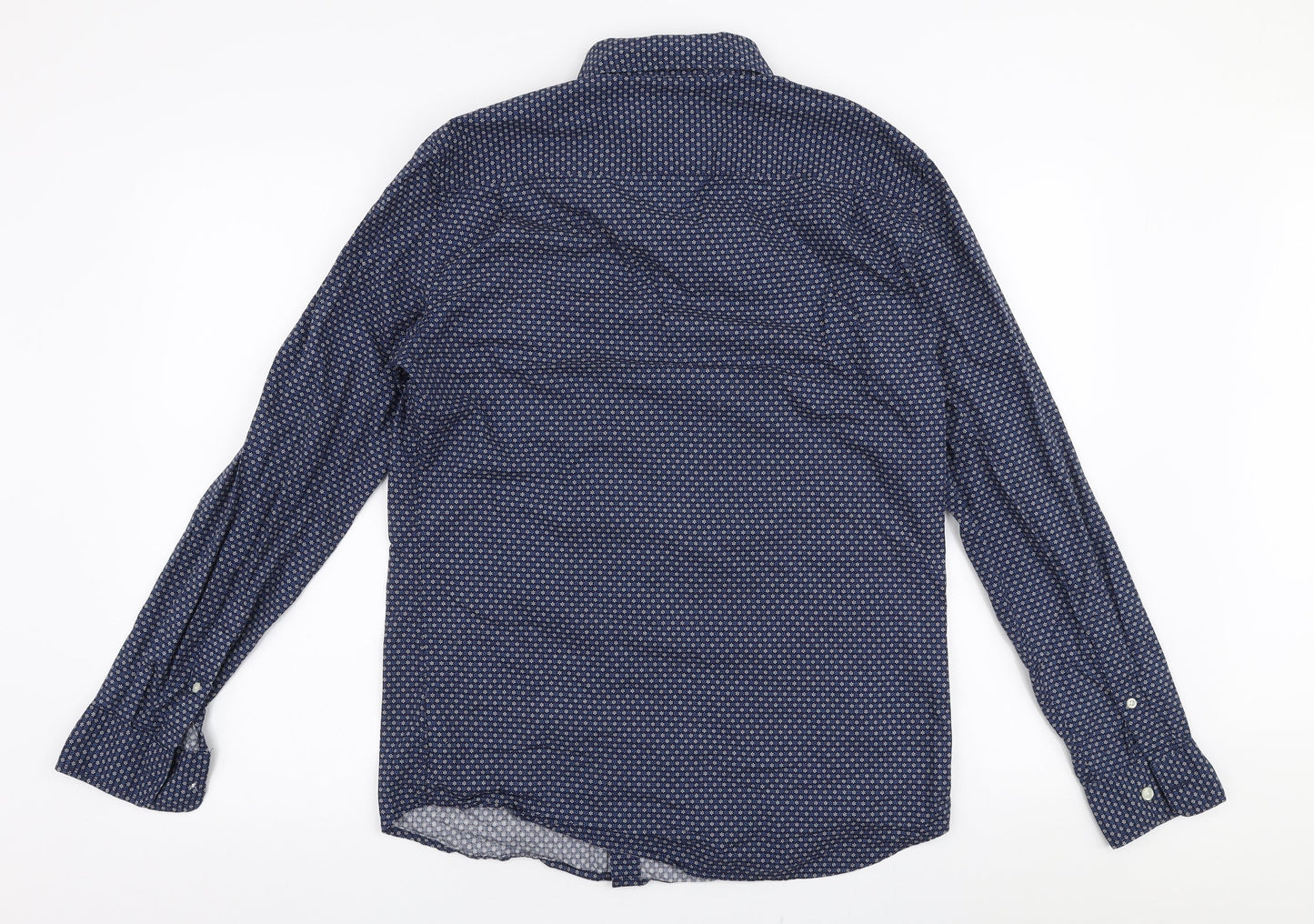 Gap Mens Blue  Cotton  Button-Up Size S Collared Button