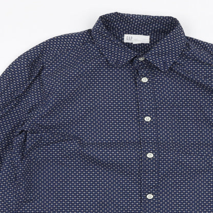 Gap Mens Blue  Cotton  Button-Up Size S Collared Button