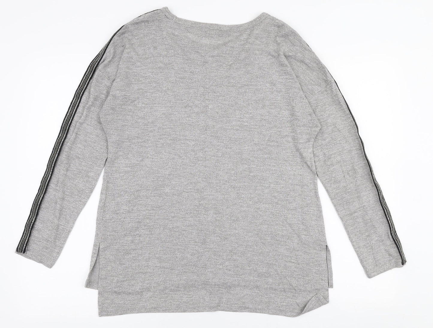 NEXT Womens Grey Round Neck  Polyester Pullover Jumper Size 14