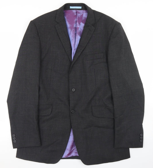 Burton Mens Grey  Wool Jacket Blazer Size 40