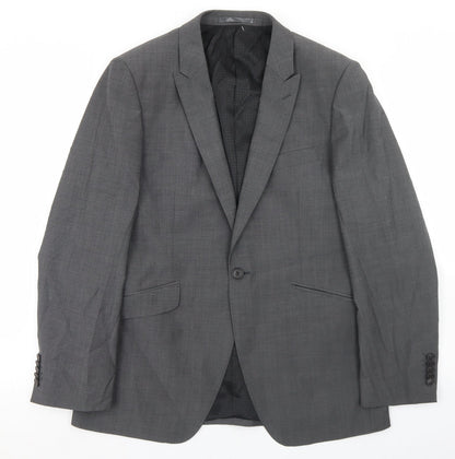 ONESIX5IVE5ive Mens Grey  Wool Jacket Blazer Size 38