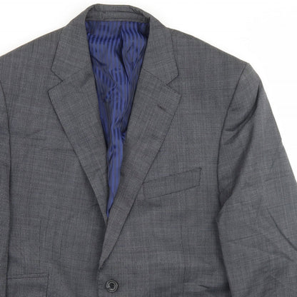 Marks & Spencer Mens Grey  Wool Jacket Blazer Size 40