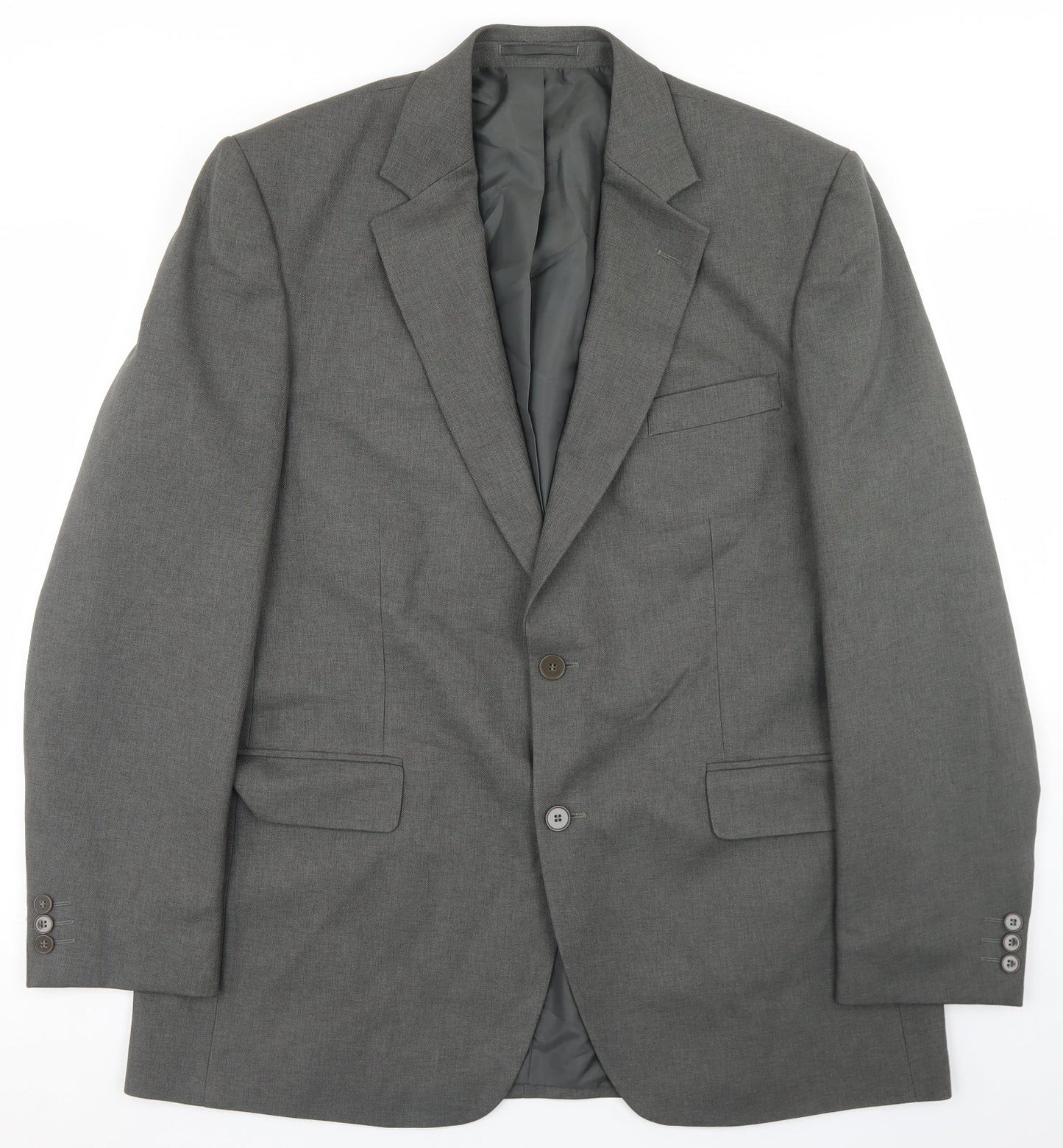 Pinstripe Mens Grey  Polyester Jacket Blazer Size 44