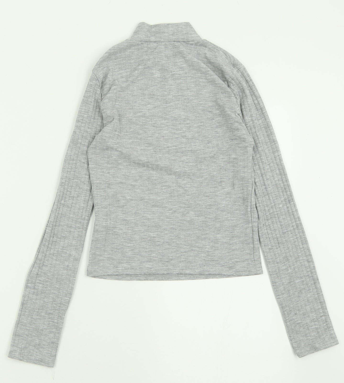 New Look Girls Grey  Polyester Basic Casual Size 12-13 Years Crew Neck Pullover