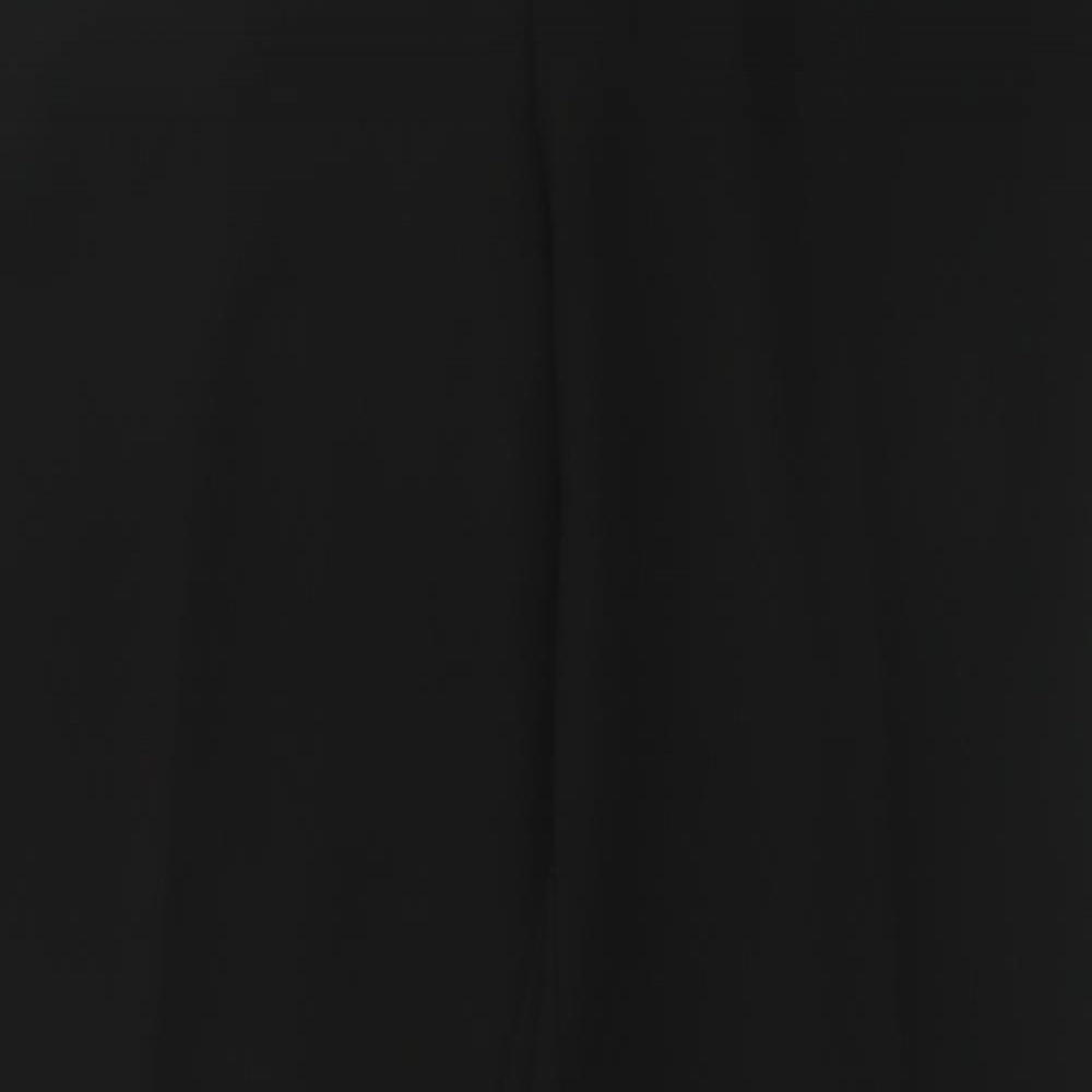 NEXT Womens Black  Polyester Trousers  Size 12 L28 in Regular Hook & Eye
