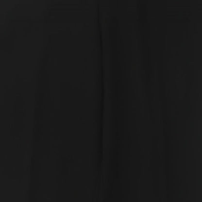 Next Womens Black  Polyester Trousers  Size 12 L28 in Regular Hook & Eye
