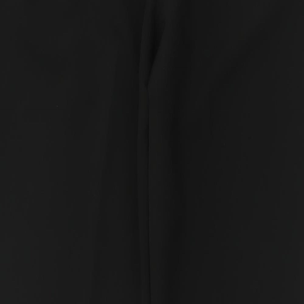 NEXT Womens Black  Polyester Trousers  Size 12 L28 in Regular Hook & Eye