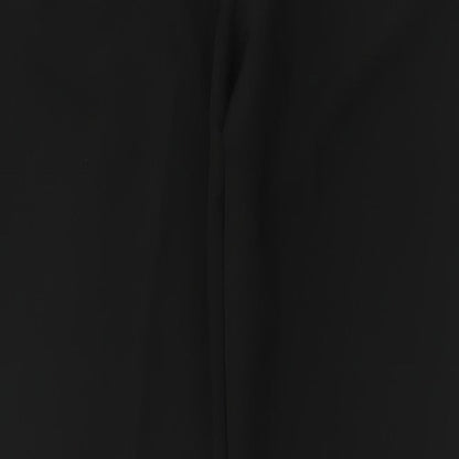 Next Womens Black  Polyester Trousers  Size 12 L28 in Regular Hook & Eye