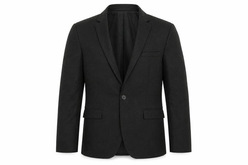 Moss London Mens Grey  Polyester Jacket Suit Jacket Size 34