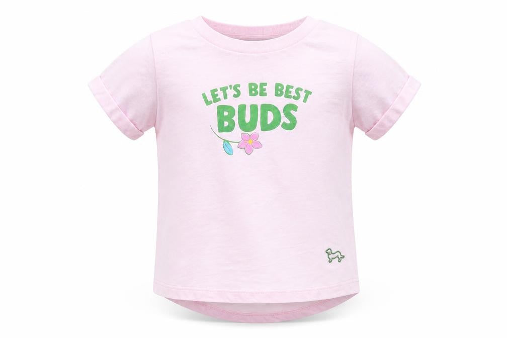 Peter Alexander Baby Baby Pink  100% Cotton Basic T-Shirt Size 18-24 Months Crew Neck Pullover
