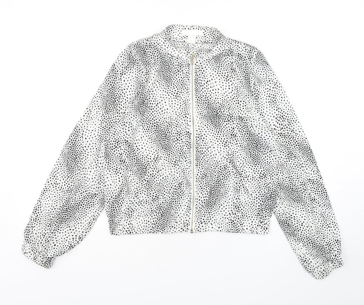 H&M Womens Multicoloured Animal Print  Bomber Jacket Jacket Size 8