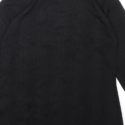 Preloved Papaya Womens Black Round Neck  Polyester Pullover Jumper Size 10 - Label