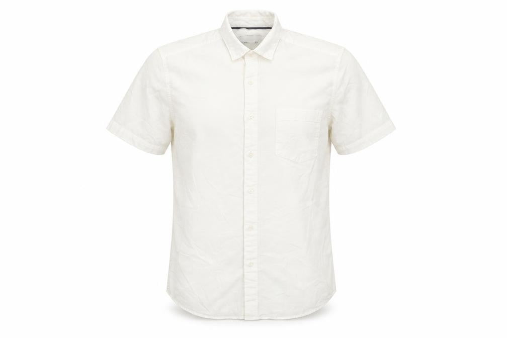 Topman Mens Ivory  Cotton  Button-Up Size S Collared Button