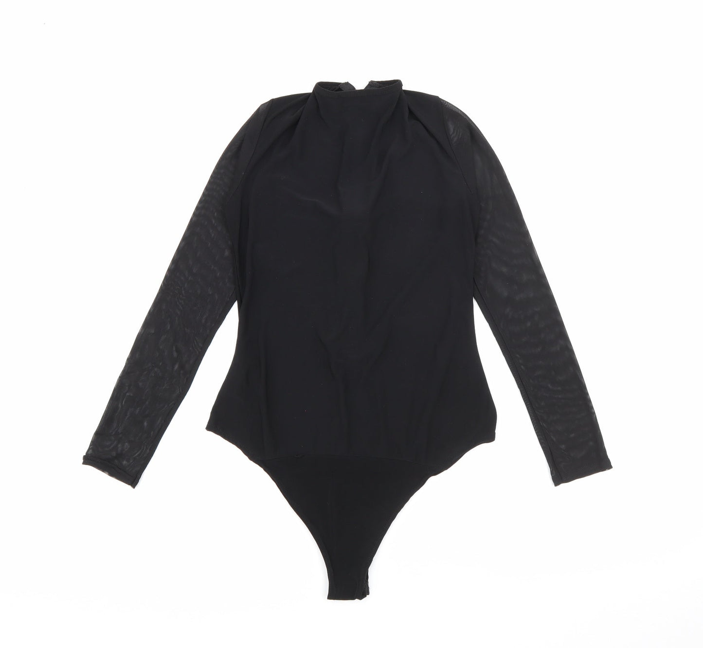 In Vogue Womens Black Round Neck  Polyester Pullover Jumper Size S
