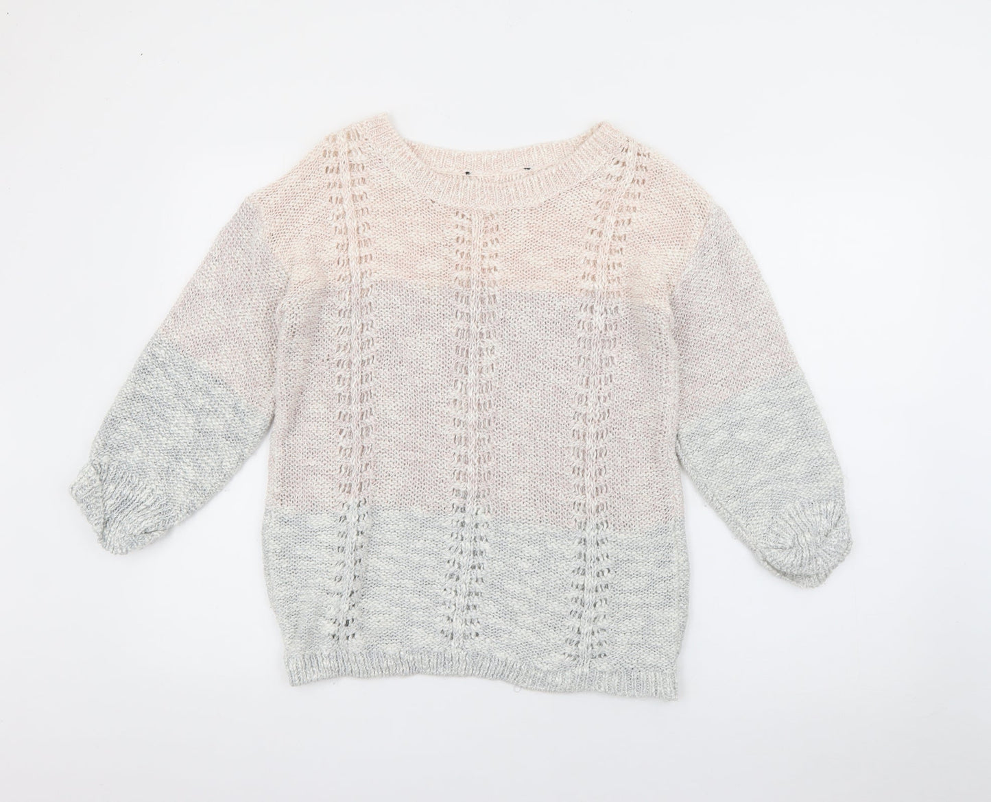 Dorothy Perkins Womens Pink Crew Neck  Acrylic Pullover Jumper Size 12