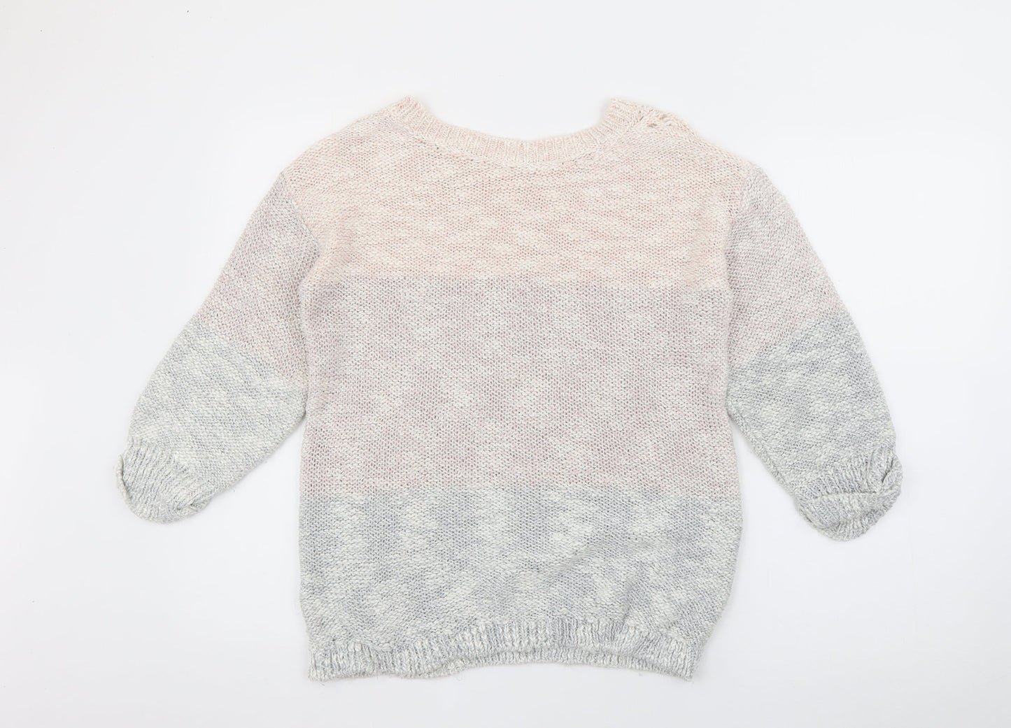 Dorothy Perkins Womens Pink Crew Neck  Acrylic Pullover Jumper Size 12