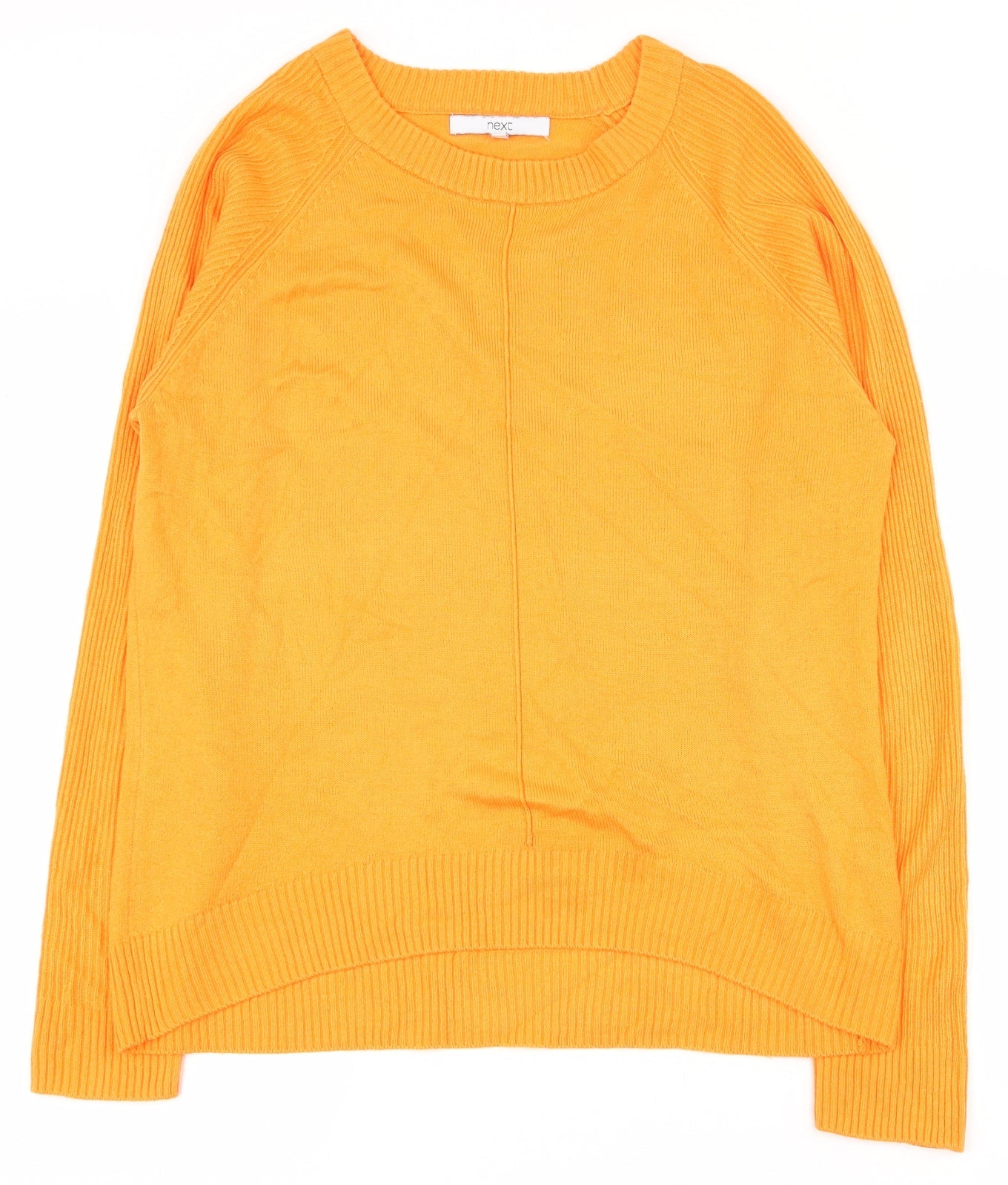 NEXT Womens Orange Round Neck  Acrylic Pullover Jumper Size S