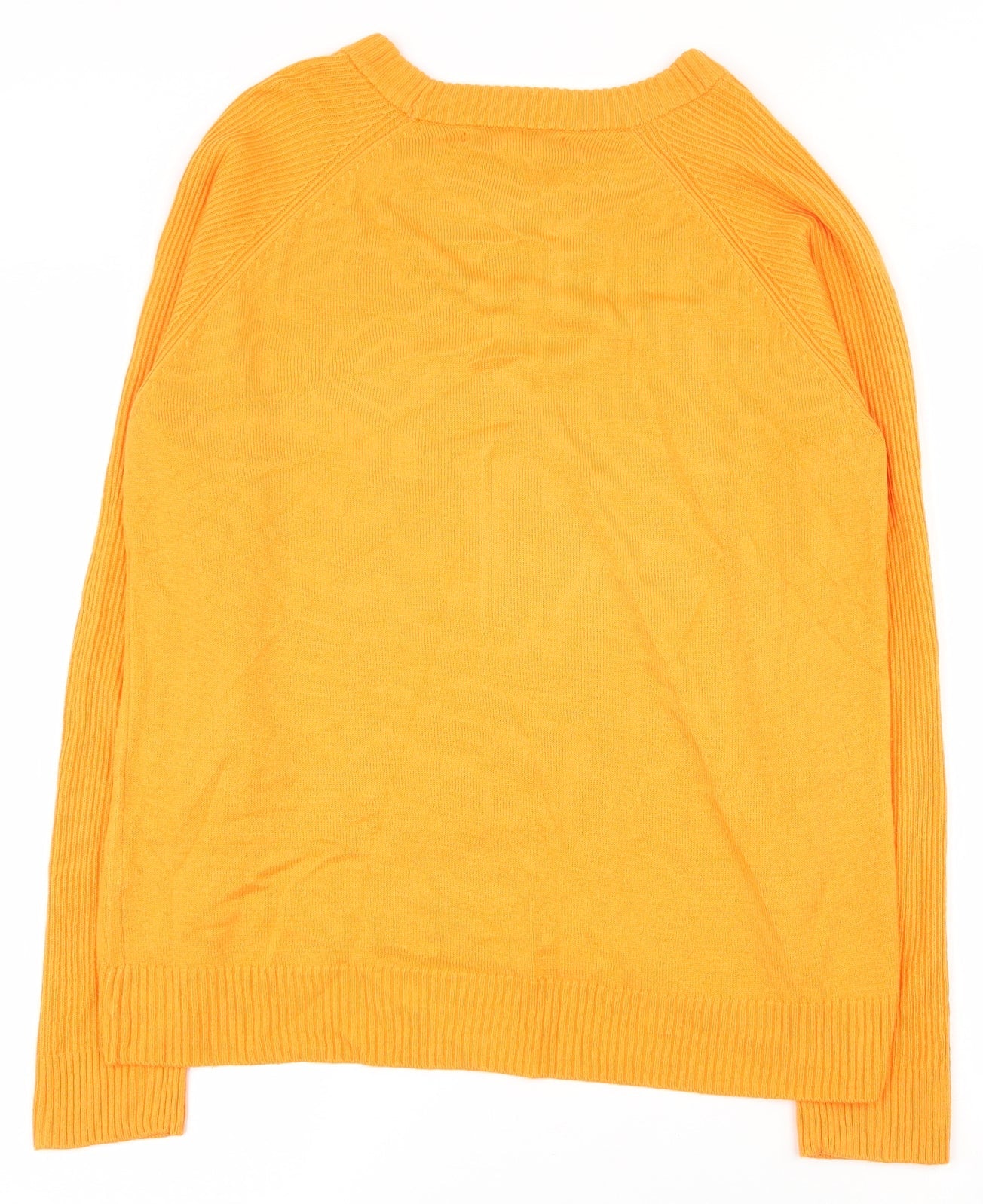 NEXT Womens Orange Round Neck  Acrylic Pullover Jumper Size S