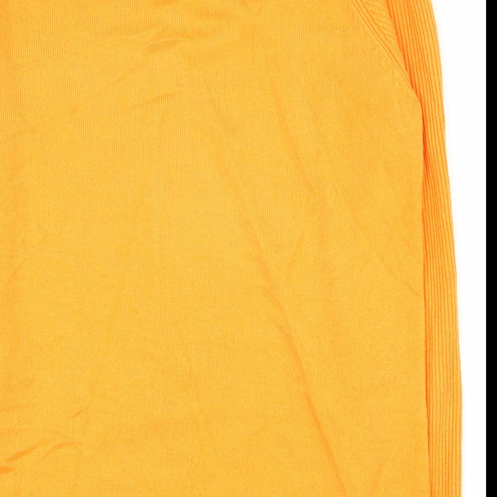 NEXT Womens Orange Round Neck  Acrylic Pullover Jumper Size S