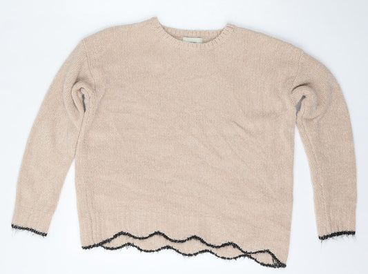 Papaya Womens Pink Round Neck  Polyamide Pullover Jumper Size M
