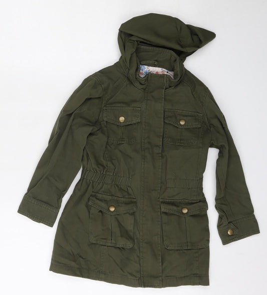 Matalan Girls Green   Anorak Jacket Size 7 Years