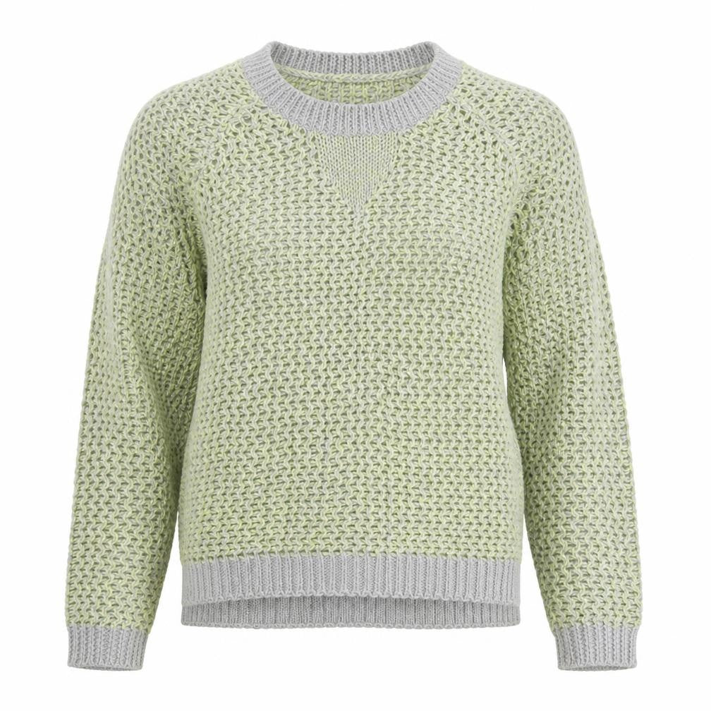 F&F Womens Green Round Neck  Acrylic Pullover Jumper Size 8